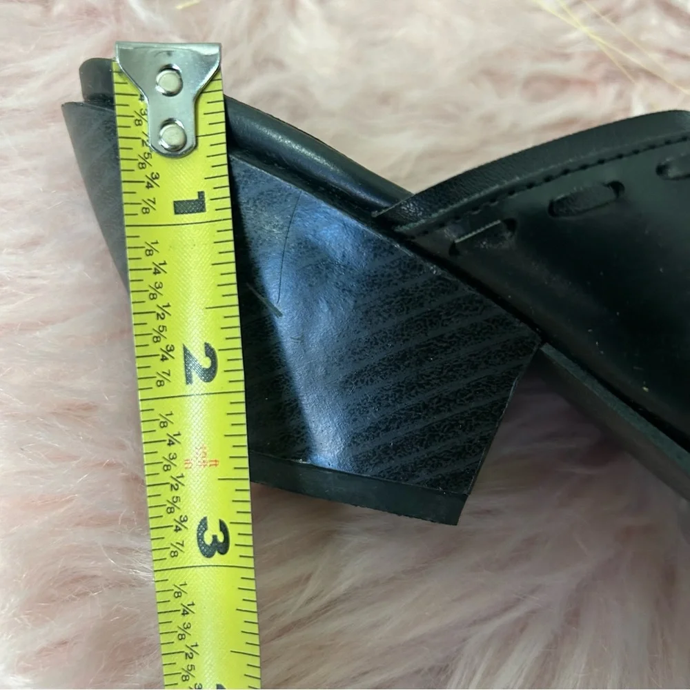 Wild Diva Western Slide On Black Mules - Picture 4 of 5